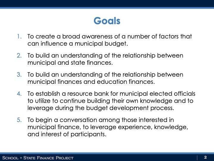 Goals for the Workshop