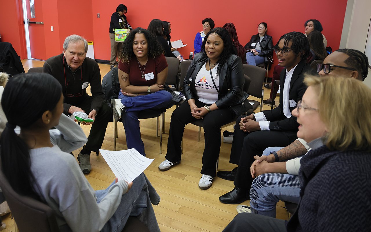 A group discussion during the State of the Student Conference
